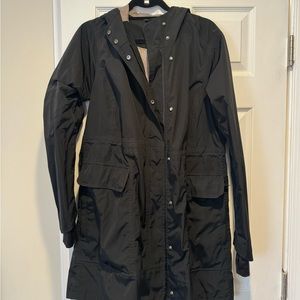 Athleta black rain jacket size M